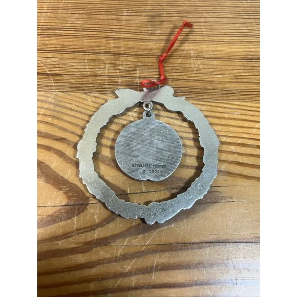 Auburn University Christmas Ornament - Pewter Wreath with Logo - Picture 2 of 2